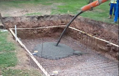 Заливка бассейна из бетона марки М350